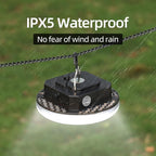 LED Camping Lantern, USB-C Rechargeable 5000LM 20H Runtime, 4 Modes with SOS, IPX5 Waterproof, Magnetic Base & Foldable Hook for Outdoor, Tent, Emergency & Hurricane