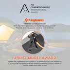 KingCamp Ultralight Camping Cot, Portable Folding Tent Camping Cot, 265 Lbs Heavy Duty Sleeping Cot with Pillow for Adults Outdoor Backpacking Travel Hiking, Orange