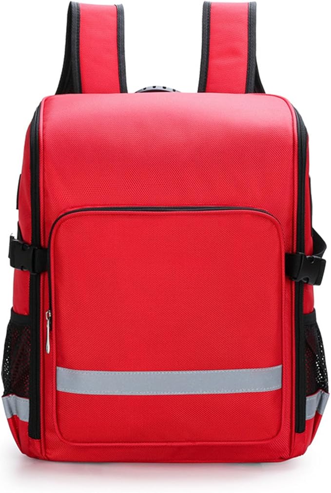 Portable First Aid Kit, Medical Emergency Survival Bag, First Responder Trauma Backpack, for Home Health Camping Field Trips(Red)