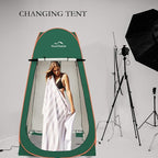 Your Choice 3.9x3.9x6.9FT Pop Up Privacy Tent, Large Portable Camping Changing Room with 2 Storage Pockets & 4 Sandbags, Outdoor Shower & Toilet Shelter for Beach, RV, Camping & Hiking