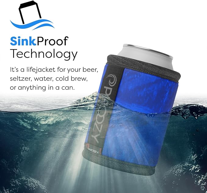 PHOOZY Insulated Can Cooler for 12oz Cans with NASA-Inspired Technology - Patented Can Cooler That Keeps Drinks Cold 10x Longer - Lightweight for Outdoor Adventures - Blue