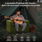Inflatable Couch Premium Oxford Cloth Inflatable Sofa with Built-in Rechargeable Pump Portable Blow Up Couch for Camping Outdoor Travel Home Guests Backyard Patio | Durable Fabric, Easy Inflation, Waterproof, Puncture Resistant, Portable for Outdoor