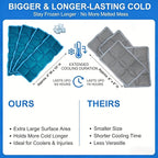 Ice Packs for Lunch Box, 4PCS Reusable Small & Thin Cold Packs, Flexible Soft Gel Freezer Packs for Lunch Bags & Coolers, BPA-Free Leakproof Ice Pack Set for Food