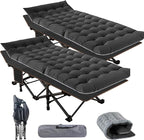 Barbella 2 Pack Folding Cot, Camping Cots for Adults, Portable Sleeping Cot with Mattress, Foldable Outdoor Bed, Guest Bed with Carry Bag for Home, Office & Outdoor Use