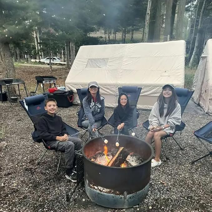 8/10/12 Person Large Inflatable Tents for Camping, 4 Season Blow Up Tents with Canopy/Rainfly, Luxury Inflatable Tent House with Stove Jack, Easy Setup Inflatable Camping Tent.