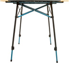 MOUNTAIN SUMMIT GEAR Bamboo/Aluminum Roll-Top Camping Table - Hybrid and Portable Aluminum-Top/Bamboo Folding Table with Adjustable Height Steel Frame by Caddis Sports