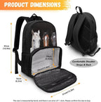 All In One Backpack Meal Bag for Men Women Kids, Hiking Picnic Travel School Cooler Backpack with Multi Pockets, School Bags Laptop Backpack for Boys, Horses Print