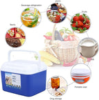 5L Portable Cooler Box, Large Capacity Ice Box Cooler Keeps Food Freshness and Drink Cool, Insulated Hard Cooler Case for Travel, Camping, Picnic