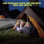 TIGTECGAME Dinosaur Headlamp for Kids Flashlight T-Rex LED Headlamps Dinosaur Toys Camping Gear, Gift for Toddlers Boys Girls Adults