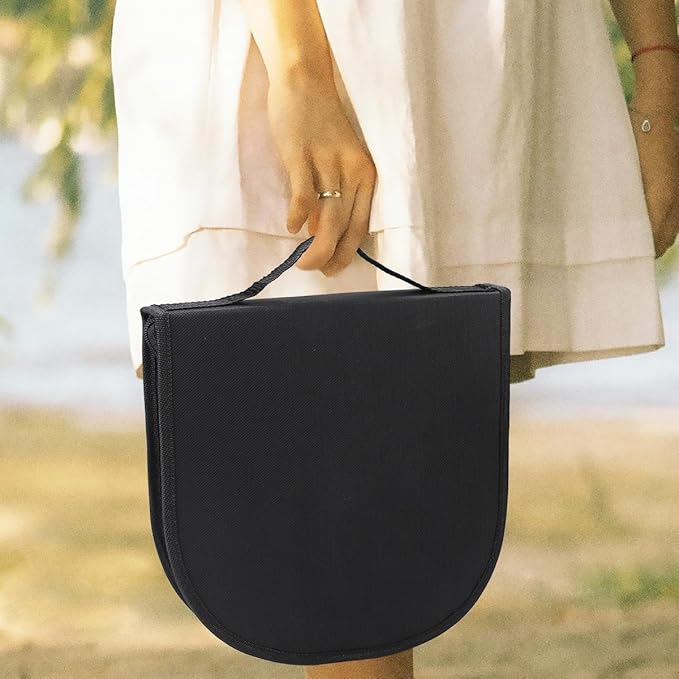 Silverware Flatware Cutlery Set， Outdoor Camping Stainless Steel Table Knife， Fork， Spoon， Plate， Food Clip， Portable Tableware Bag Set，Silver-10Set