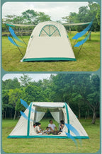 Inflatable Tent Clamping Tent for 8-10 People Oxford Fabric Air Tent Waterproof Oversized Family Tent for Outdoor Camping and Glamping