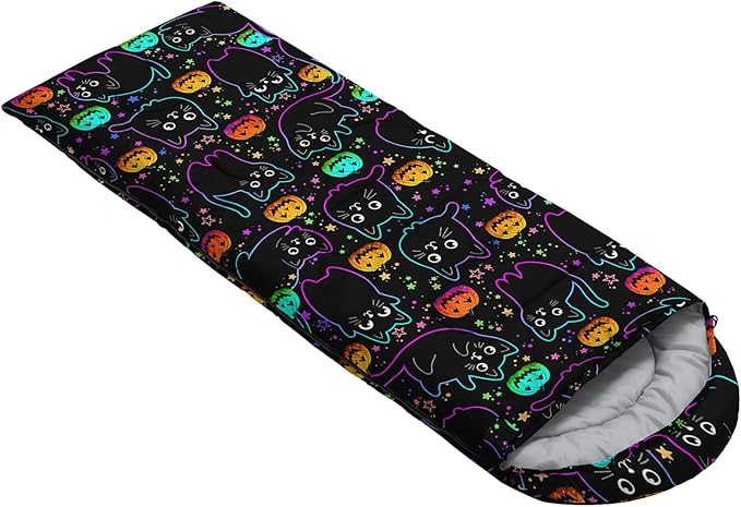 HOSIMA Dear Hunting Pattern Cold Weather Sleeping Bags for Kids Adults,Black Light Weight Waterproof Sleeping Bags for Outdoors Hiking.