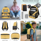 Boys Bookbag with Lunch Box Kids School Bus Backpack Elementary Back to School Supplies Back Pack Purse Knapsack for Daycare