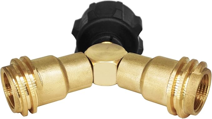 DOZYANT Propane Splitter, 2 Way LP Gas Adapter Tee Connector for 20lb Propane Tank Cylinder, Work with BBQ Grills, Camping Stoves, Gas Burners, Heater