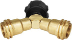DOZYANT Propane Splitter, 2 Way LP Gas Adapter Tee Connector for 20lb Propane Tank Cylinder, Work with BBQ Grills, Camping Stoves, Gas Burners, Heater