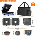 Hisencn Camping Stove,2 Burner Propane Stove,20000 BTU/h Camping Cooking set Includes Frying Pan,Kettle and Pot,Adjustable Burners & Piezo Ignition,Portable stove for camping Outdoor,Blue