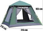 Outdoor Camping and Hiking Tent, Foldable Festival Tent, 3-4 Person Pop Up Tent, for Family, Festival, Backpacking, Backpacking and Mountaineering,
