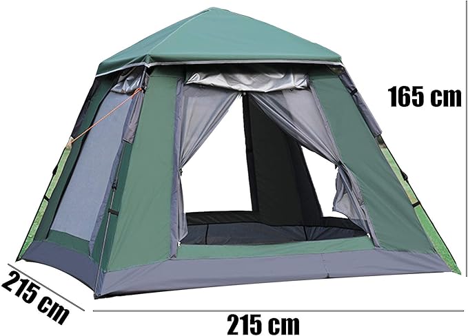 Outdoor Camping and Hiking Tent, Foldable Festival Tent, 3-4 Person Pop Up Tent, for Family, Festival, Backpacking, Backpacking and Mountaineering,