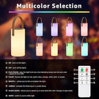 Portable Solar Table Lamp 2 in 1 Charging Outdoor Lantern with Remote RGB Cordless Lights, Water-Resistant IP44 for Patio Terrace Camping Garden Balcony