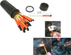 Emergency Fire Starter | Windproof & Waterproof Storm Matches with Waterproof Case & Wax Rope | Survival Gear for Camping, Hiking, Bushcraft, Outdoor Survival