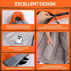 Single Sleeping Bag for Adults Kids 3-Season, Lightweight Waterproof Ripstop, Dual Zipper Bottom Vent, Compression Sack, Portable Camping Hiking Backpacking Gear