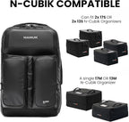 NANUK N-EDC 35L Carry-On Travel Backpack – Water-Resistant Laptop Backpack for Work Travel and Everyday Carry – Compact & Expandable, TSA-Ready, Smart Organization – Black