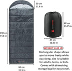 Alpine Swiss 0°C (32°F) Sleeping Bag Lightweight Waterproof with Compression Sack Adults All Seasons Camping Hiking Backpacking Travel Outdoor Indoor