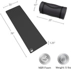 Foam Sleeping Pad for Camping - 1.25-Inch-Thick Waterproof Sleep Pad with Carry Straps for Cots, Tents, or Sleepovers by Wakeman Outdoors (Black)