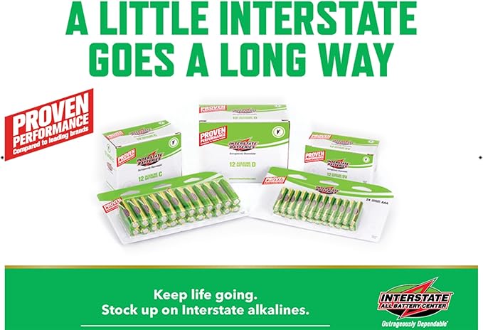 Interstate Batteries AAA Alkaline Battery (48 Pack) All-Purpose 1.5V High Performance Battery - Workaholic (DRY7002)