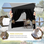 10x30 Black Outdoor Party Tent with 8 Removable Sidewalls Tents for Parties Gazebo Canopy Event Tent for Wedding, Birthday, Garden Parties and Backyard Patio BBQ Camping