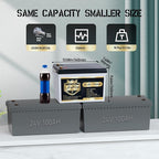 Mini 24V 100Ah Lithium Battery, Up To 15000+ Cycles, 24V 100Ah LiFePO4 Battery, Built-in 100A Low Temperature Protection BMS, Great for RV/Camper, Trolling Motors, Solar Off-Grid, Marine/Boat