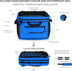 Waterproof PVC Material Paddleboard Cooler Deck Bag,40 cans Sup Deck Cooler Bag,Cooler Bag for Paddleboard,Lunch Box Cooler Insulated Bag,Camping Cooler Bag,Kayak Cooler Bag