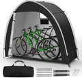 Bike Storage Tent for Outdoor, 2-3 Bike Capacity with Extra Top Space, PU5000 Waterproof 210D Oxford Fabric with Taped Seams, Portable Floor Storage Shed for Bicycle, Motorcycle & Garden Tools, etc