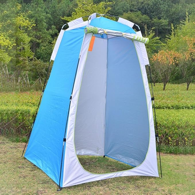 Camping Tent,Shower Tent, Portable Shower Tent, Beach Shower Toilet Changing Tent Sun Rain Shelter Tent for Outdoor Camping, Beach, Photography(Blue)