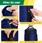 5 Pcs Compression Sacks for Backpacking 5L/10L/15L/20L/35L Camping Sleeping Bag Stuff Sack Water Resistant Sleeping Bag Storage Sack for Space Saving Hiking Gear