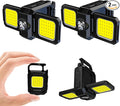 MAKDAK 2PC Cob Keychain Work Light EDC Rechargeable Foldable Keychain Flashlight,Bottle Opener,for Camping,Car Repair,Hiking,Repairing,Power Outrage,Pet Walking,Emergency