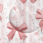 Pink Bow Sleeping Bag,Girly Princess Bowknot Camping Bag for Girls Kids,Pink and White Striped Lightweight Warm Portable Outdoor Indoor-Waterproof Cold Weather Resistant for Camping Hiking