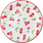 UPware 12 Piece Cherry Melamine Dinnerware Sets, Outdoor Dishes Set, Plates and Bowls Sets, Service for 4, Red