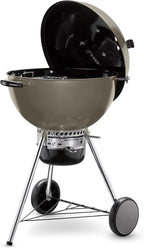 Weber Master-Touch Charcoal Grill, 22-Inch, Smoke – Premium Outdoor BBQ Grill with Tuck-Away Lid Holder & One‑Touch™ Cleaning System, Porcelain‑Enameled Kettle