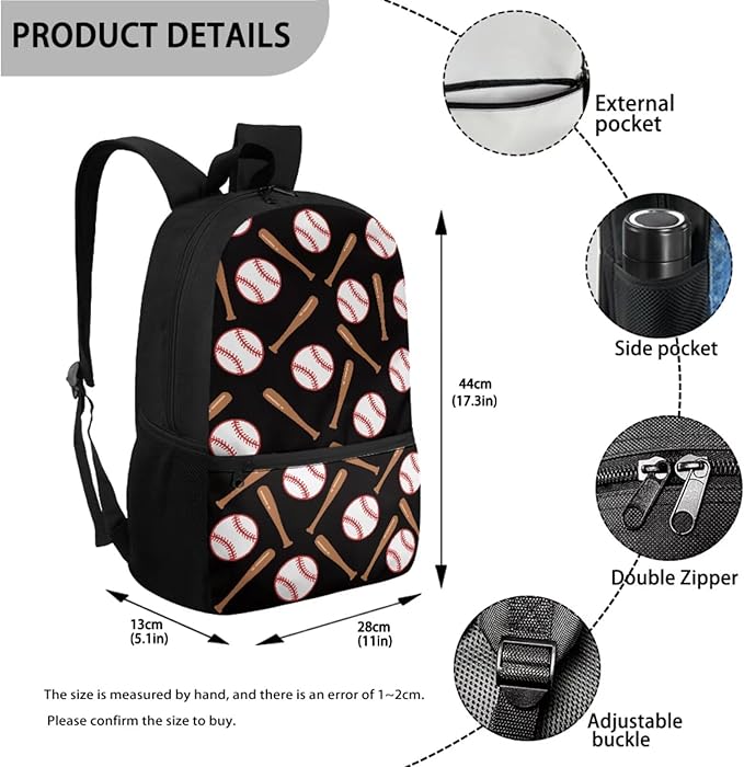 Kids Basketball Backpack 4 Piece Set with Lunch Box and Water Bottle Bag Boys Backpack 6-10 10-12 Years Old Kindergarten Elementary Middle Lightweight Camping Mochilas Escolares Para Niños