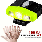 LHOTSE Ultra Bright Mini Hands Free Cree LED Clip on Cap Light - Rechargeable Waterproof Hat Light Flashlight Portable Headlamp for Fishing Camping Hand Work Baseball Caps