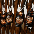 8.5Ft Black Mini Kerosene String Lights, Vintage Fairy Decorative Lights with 10 Mini Black Kerosene Lights, Connectable Outdoor Lantern Christmas Light for Bedroom Camping Wedding Garden Holiday