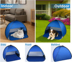 Mini Tent for Pets Small Dog Tent for Beach Portable Pop Up Sun Shade Shelter with Phone Compartment for Puppy and Large Cats Small Animals Sun Canopy for Camping and Outdoor