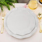 Melamine Dinnerware Sets Service for 4, Cream Plates and Bowls Set with Beaded Edge, BPA Free Dishwasher Safe, Heavy Duty Shatterproof Unbreakable Tableware for Wedding Party Camping Outdoor
