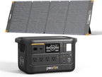 PECRON F1000LFP Portable Power Station with 1 x 300W Solar Panel, 1500W, 1004Wh LiFePO4 Battery Solar Generator, UPS, Fast Charging, Perfect Power Backup for Camping, Home Use, RV