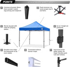 ABCCANOPY Patio Pop Up Canopy Tent 10x10 Commercial-Series (Blue)