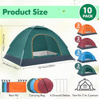 Woanger 10/16 Pack Bulk 2 Person Camping Tents for Homeless Lightweight Tent with Rain Fly and Carrying Bag Waterproof Windproof Setup Pop Up for Camping Backpacking Donation
