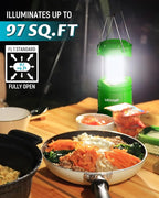 Lichamp 4 Pack LED Camping Lanterns, Battery Powered Camping Lights LED Collapsible Flashlight Portable Emergency Supplies Kit, A4DG