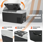 Portable 12V Refrigerator, 22 Quart Compressor Electric Cooler, 12V Fridge -4℉-68℉, Portable Freezer for Camping, RV, Outdoor