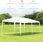TANGKULA Outdoor Tent 10x20, White Party Wedding Tent Canopy with Removable Sidewalls, Portable Canopy Shelter Tent Pavilion for Market, Outside Tents for Events, Backyard